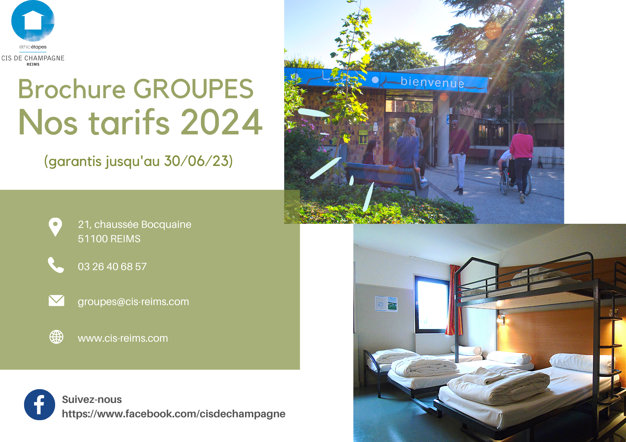 Tarifs groupes 2024 tarifs groupes 2024 pour l'hébergement et les repas